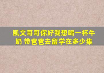 凯文哥哥你好我想喝一杯牛奶 带爸爸去留学在多少集